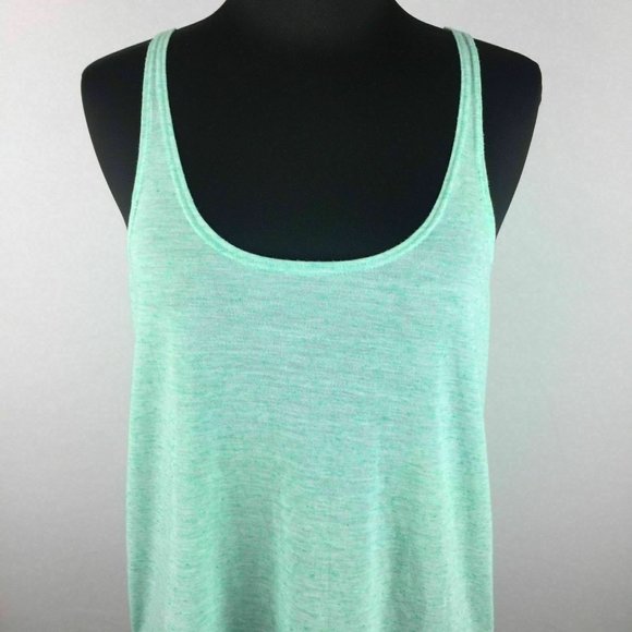 Victorias Secret S Hi-Lo Slit Sides Tank Poly Flax - Picture 2 of 11